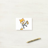 Karate Cat Cartoon Funny Post-it® Notes (Op bureau)