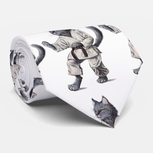 Karate Cat Cravate (Roulé)