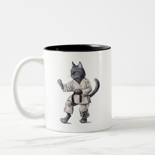Karate Cat Stance Mug (Gauche)