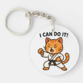 Karate Cat Sticker Sleutelhanger (Voorkant)