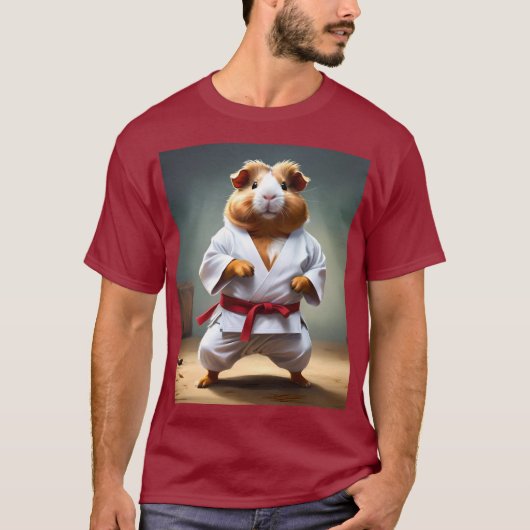 **"Karate Champion: The Fearless Guinea Pig"** T-shirt (Voorkant)