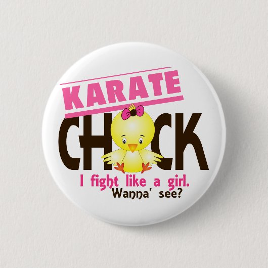Karate Chick 1 Ronde Button 5,7 Cm (Voorkant)