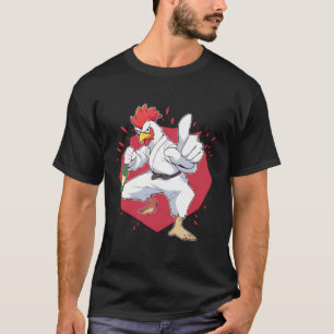 Karate Chick Chop Fighting Grappige Cluck Master T-shirt