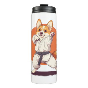 Karate Corgi - Hond voor vechtsporten Thermosbeker