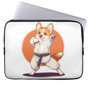 Karate Corgi � Vechtkunst Hond Laptop Sleeve