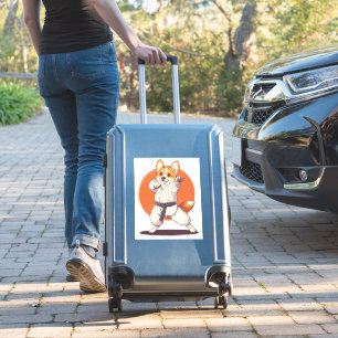 Karate Corgi � Vechtkunst Hond Sticker