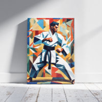 Karate Cubisme Canvasprint