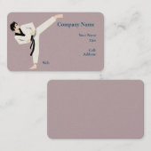 Karate de Carte de visite Modèle blanc de base (Devant / Derrière)
