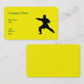 Karate de Carte de visite Modèle blanc de base (Devant / Derrière)
