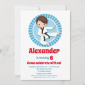 Karate de cheveux Brown Judo Boys Invitation d'ann (Devant)