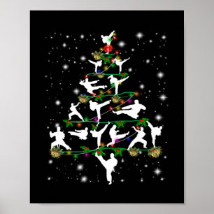 Karate Decor Kerstbomen Aangepast Poster