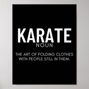 Karate Definitie Grappige Karateka  Poster
