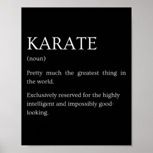 Karate Definitie - Grappige Sarcastische Karate Ui Poster