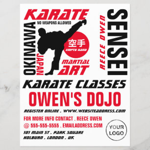 Karate Design, Karate Class Adverteren Flyer