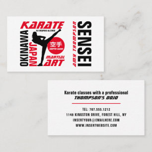 Karate Design, Sensei Visitekaartje