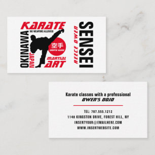 Karate Design, Sensei Visitekaartje