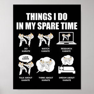 Karate Dingen die ik doe in mijn vrije tijd Martia Poster