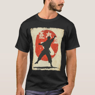 Karate Distressed Silhouette Japanese Mart T-shirt