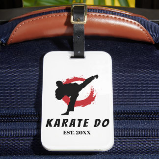 Karate Do Bagage Label Vechtkunst Reis Cadeau