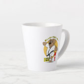 Karate Dog | Latte Mug (Angle droit)