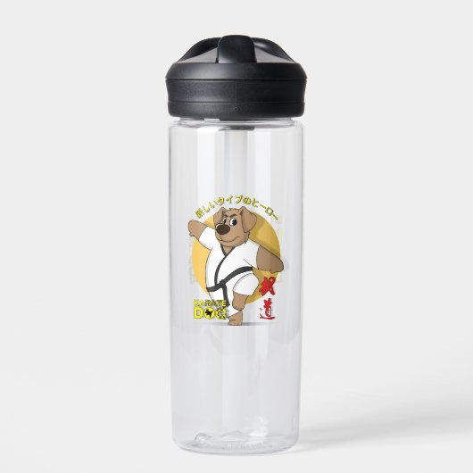 Karate Dog | Waterfles 600ml (Voorkant)