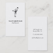 Karate Dojo Carte de visite (Devant / Derrière)