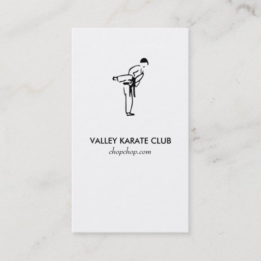 Karate Dojo Carte de visite (Devant)