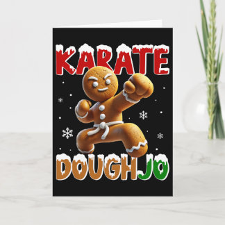 Karate Doughjo Grappige Vechtkunst Stomp Gebruinde Kaart