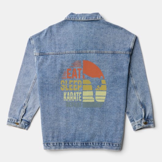 Karate - Eat Sleep Karate Repeat1 Denim Jacket (Achterkant)