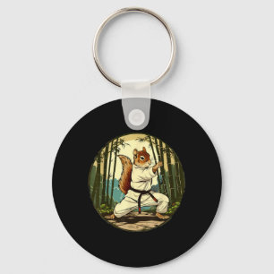 Karate Eekhoorn Bamboe Taekwondo Martial Arts Sleutelhanger