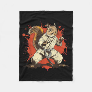 Karate Eekhoorn Taekwondo MMA Eekhoornliefhebber Fleece Deken