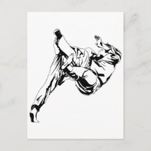 Karate en een judo. Technische aspecten van de tro Briefkaart