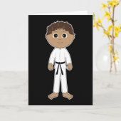 Karate feliciteert Black Belt Kaart (Gele Bloem)