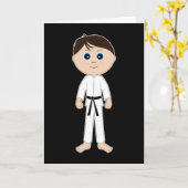 Karate feliciteert Black Belt Kaart (Gele Bloem)