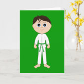 Karate feliciteert Green Belt Kaart (Gele Bloem)