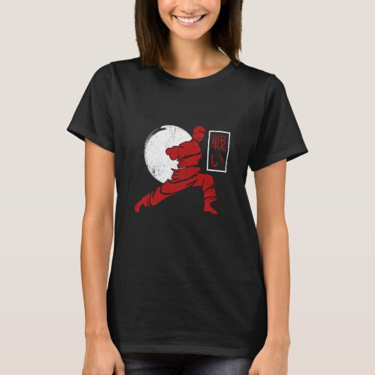 Karate Fighter Karate Pose Karate Kick T-shirt (Voorkant)