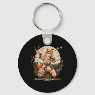 Karate Fox Motief Taekwondo Jiu-jitsu Mma Kickboks Sleutelhanger