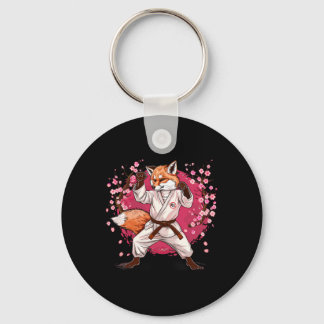 Karate Fox Motif Taekwondo Jiu-jitsu Mma Kickboxin Sleutelhanger