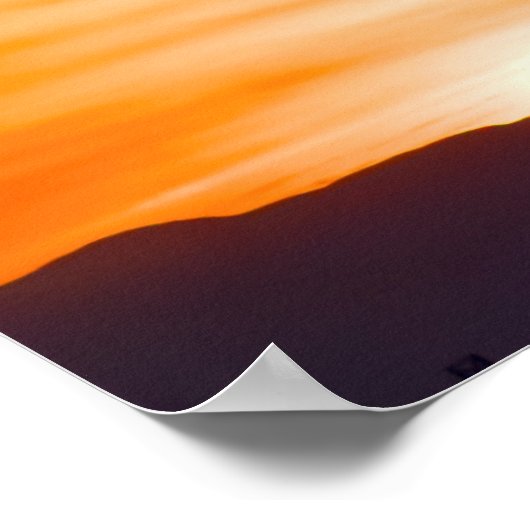 Karate frappe au lever du soleil, affiche (Coin)