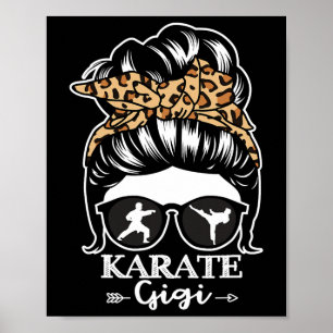 Karate Gigi Rommelige Knot Haar Grappige Karate Be Poster