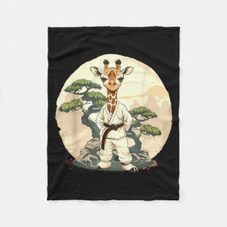 Karate Giraffe Motief Taekwondo Jiu-Jitsu Mma Fleece Deken