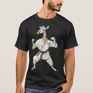 Karate Giraffe Motief Taekwondo Jiu-Jitsu Mma T-shirt