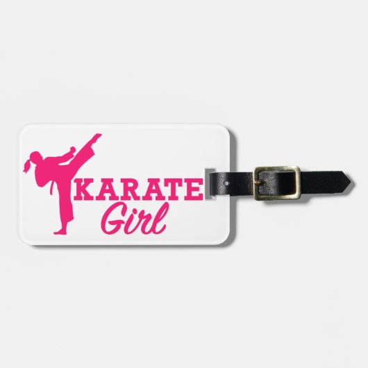 Karate girl bagagelabel (Voorkant horizontaal)
