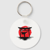 Karate Girl Japanese Gate Sleutelhanger (Voorkant)
