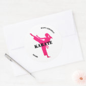 Karate Girl Stickers Anniversaire (Enveloppe)