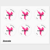 Karate Girl Stickers Anniversaire (Feuille)