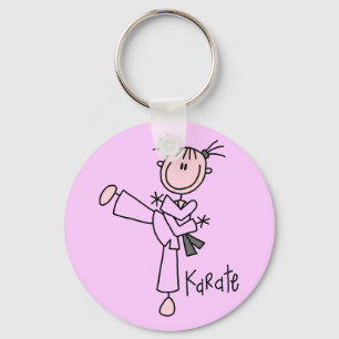 Karate Girl Tshirts en Gifts Sleutelhanger