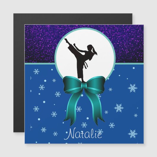 Karate Girls Glitter en Bow Snowflake (Voorkant / Achterkant)