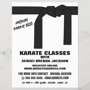Karate gordel, Karate Class Adverteren Flyer