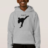 Karate Gray Black Silhouette Japanse martiale Kuns (Voorkant)